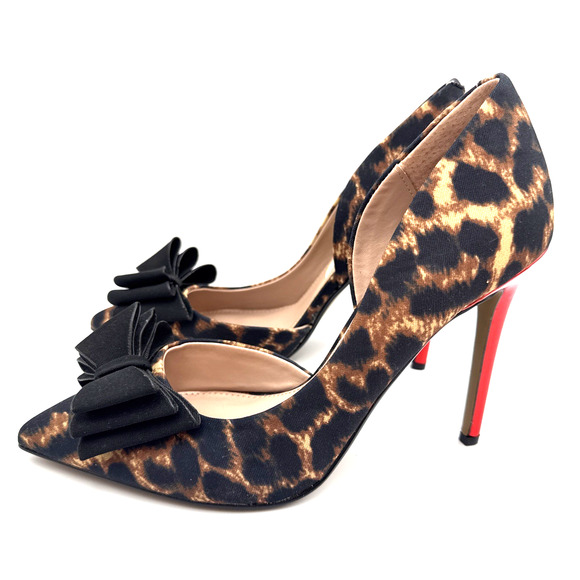 Betsy Johnson Prince Leopard Stiletto Heels Sz 10M - Picture 2 of 8